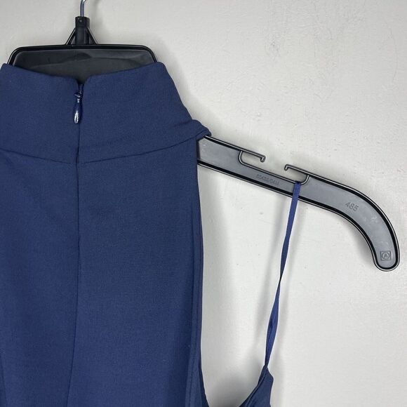 MICHAEL KORS COLLECTION Gown Womens 4 Navy Blue High Neck Sleeveless Dress Italy - Picture 6 of 9